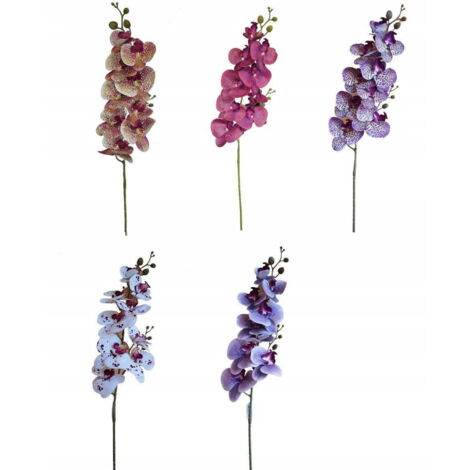 Rama decorativa de flor de orquídea artificial de 100 cm