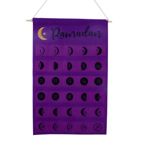 Ramadan-Adventskalender aus Filz Mubarak Wanddeko Countdown