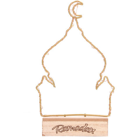 Ramadan-LED-Dekoration aus Musselinholz für Zuhause – Leuchtende, handgefertigte Ornamente für die Feiertage