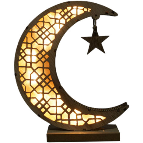 Ramadan LED lumières décoratives en bois artisanat veilleuse pour musulman Ramadan cadeau islamique mur Table décoration