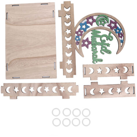 Ramadan-Tablett aus Buchsbaum für Desserts, Tischdekoration für das Eid-Mubarak-Fest, Serviertablett für Café und Bar