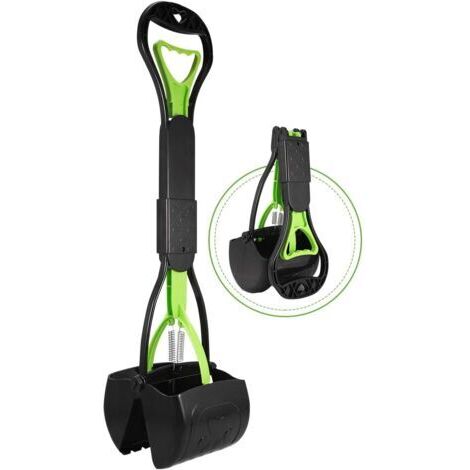 Ramasse Crotte pour Chien, Pelle a Crotte pour Chien Pliable, Ramasse Crotte Portable, Pince a Crotte de Chien Grande Capacité, pour Nettoyer Les Crottes de Chien et de Chat, Déchets
