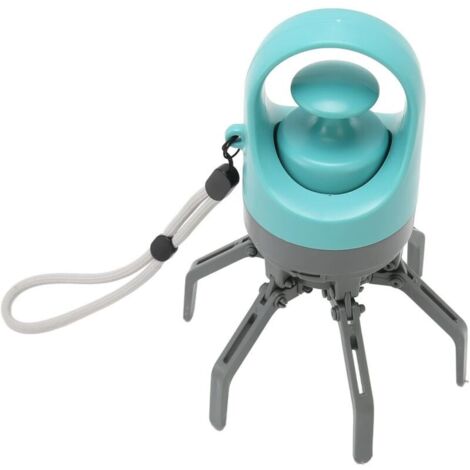 Ramasse-crottes portable pour chiens avec distributeur de sacs intégré, 6 griffes pour ramasser les déjections canines, outil de nettoyage extérieur.