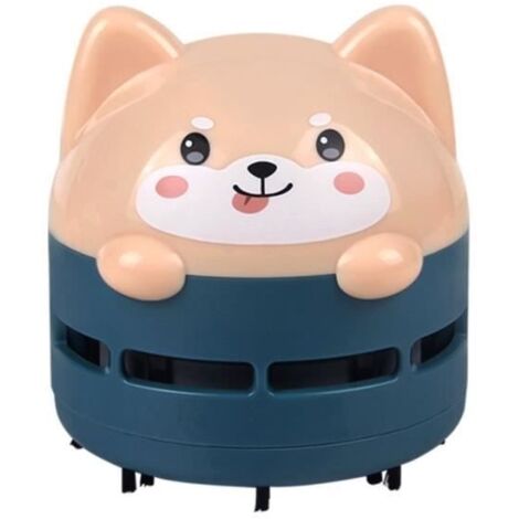 Ramasse miette de table,Aspirateur à main,Mini Rechargeable Collecteur de Poussière Forme de Chien,pour Clavier,Canapé,Tapis,Voiture