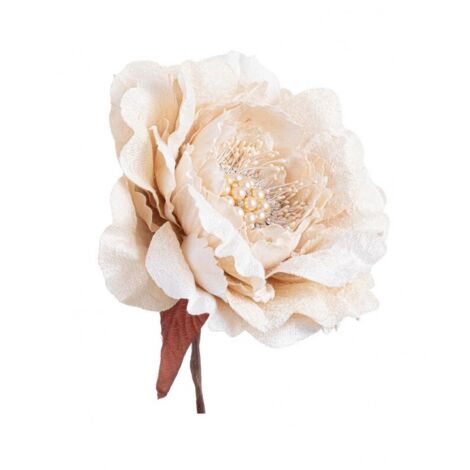 Rametto decorativo floreale con rosa in poliestere per interni ed esterni