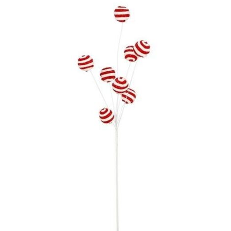 Rametto decorativo rosso  12x4x68 cm