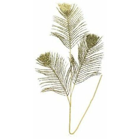 Rametto natalizio con 3 fiori - colore oro - decorazione addobbo natalizio