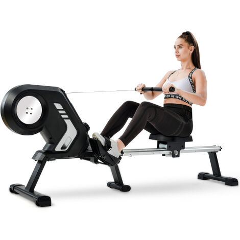vidaXL Machine à Ramer Pliable Résistance Réglable Fitness Exercice Machine  d'Entraînement Rameur Magnétique Salle de Gym Hommes Femmes