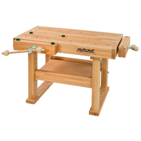 Ramia - Etabli de bois Junior (hêtre stratifié haute qualité) 1000x630x620-770 mm - KID's 1000