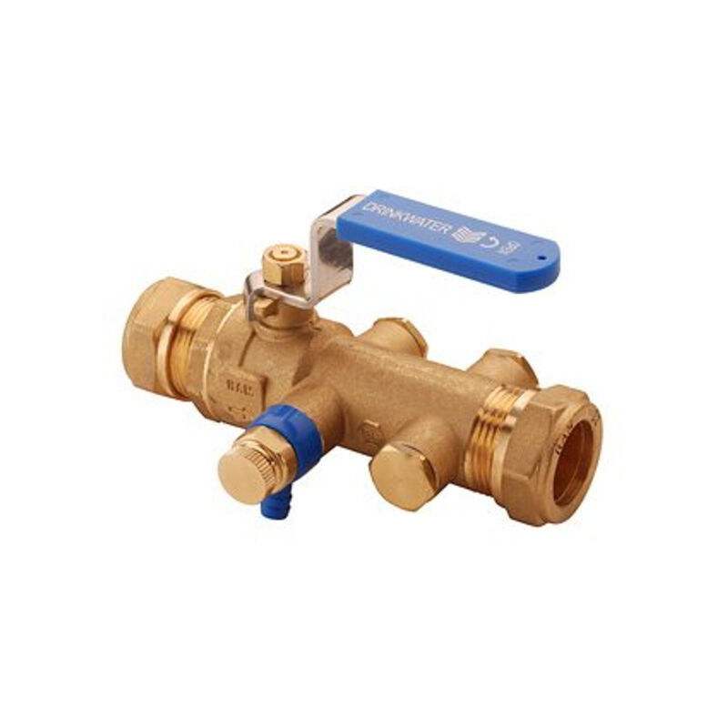 Raminex Tbe ea disconnecteur avec vanne à bille et vanne de vidange 22mm, raccord à compression