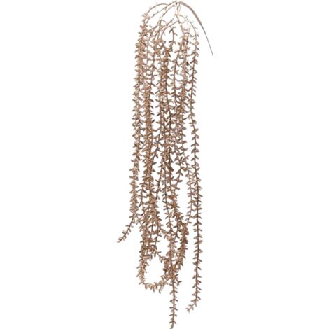 Ramo Cadente di Lauro "Olis" per interno con glitter oro 60 cm