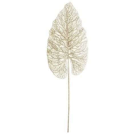 Ramo "Cuoriforme" per Decorazioni Natalizie Oro con Glitter h 62 cm