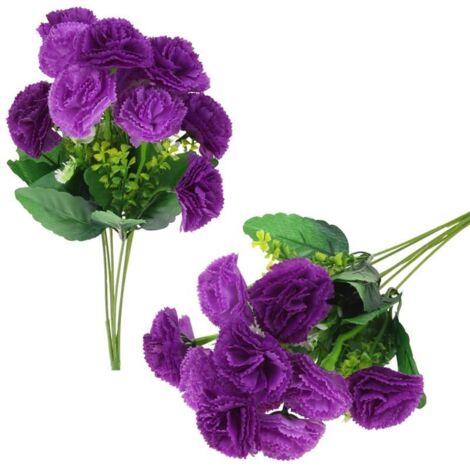 Ramo de crisantemos artificiales para decoración de jarrones, composición de 35 cm - Brezo