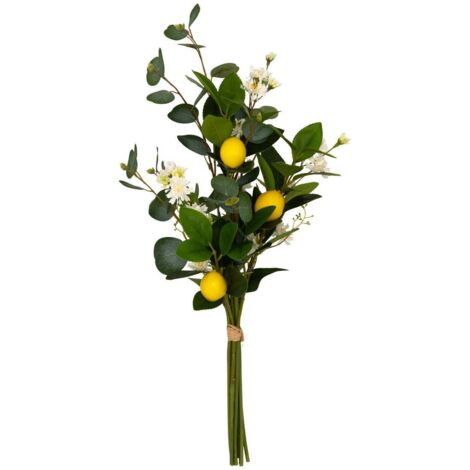 Ramo de limones artificiales Gilda H64cm - Atmosphera créateur d'intérieur