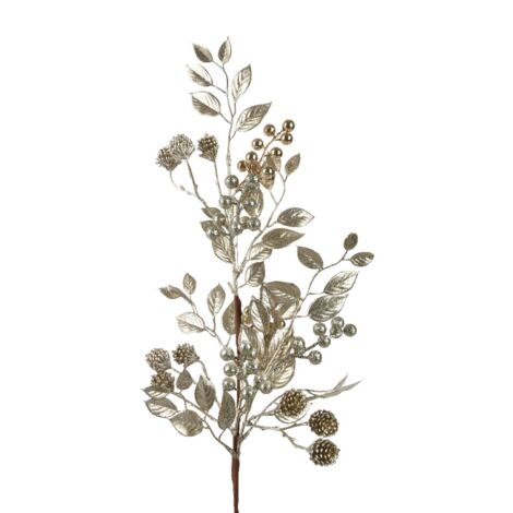 Ramo decorativo color champagne per decorazioni e composizioni di fiori h 68 cm
