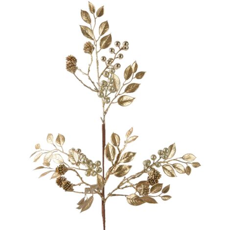 Ramo decorativo color oro per decorazioni e composizioni di fiori h 68 cm