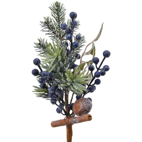 Ramo decorativo con Bacche Innevate per composizioni floreali da 31 cm