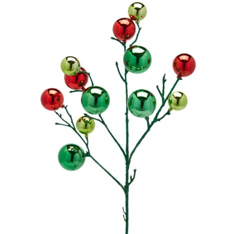 Ramo decorativo con sfere per decorazioni e composizioni floreali h 53 cm