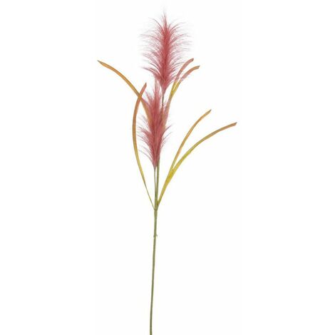 Ramo decorativo "Khali" Pampas color Rosso Ø 5 x h 85 cm