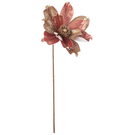 Ramo decorativo "Lilith" Magnolia color Rosa e Oro Ø 22 x h 50 cm