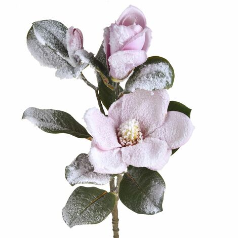 Ramo decorativo Magnolia decorazione natalizia per composizioni floreali da 76 cm