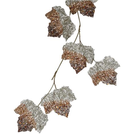 Ramo decorativo natalizia, color marrone, decorazione per interno ed esterno da 120 cm