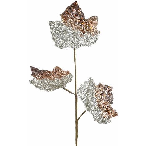Ramo decorativo natalizia, color marrone, decorazione per interno ed esterno da 70 cm