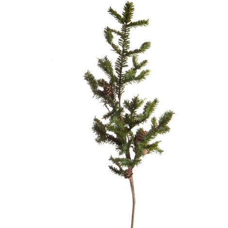 Ramo decorativo pino verde per decorazioni e composizioni h 89 cm
