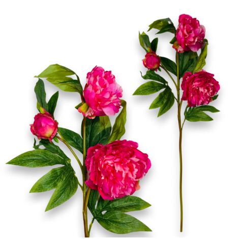 Ramo di gomma - Peonia rosa scuro 80 cm