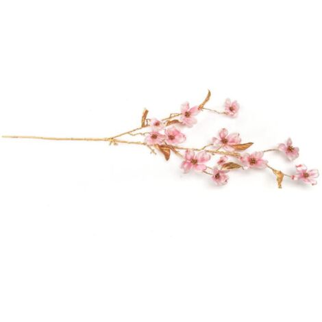 Ramo dorato con ciliegio per decorazione ambienti h 90,5 cm -Bianco