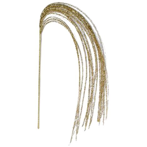 Ramo filante con glitters oro per albero di natale e decorazioni natalizie h 63 cm