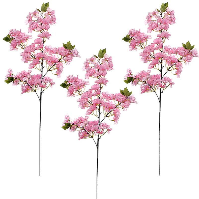 Image of Ramo fiori di pesco ciliegio rosa per albero pasqua decorazioni pasquali set 3 addobbi vasi casa vetrine negozi hotel 100 cm