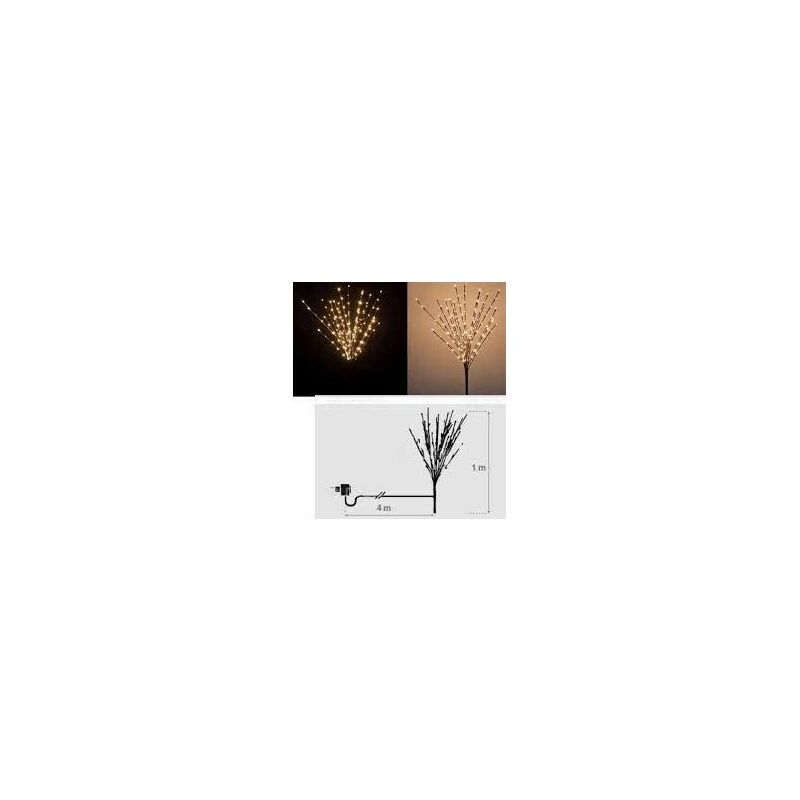 Lotti - Ramo Marrone h100 cm 144 led Bianco Caldo