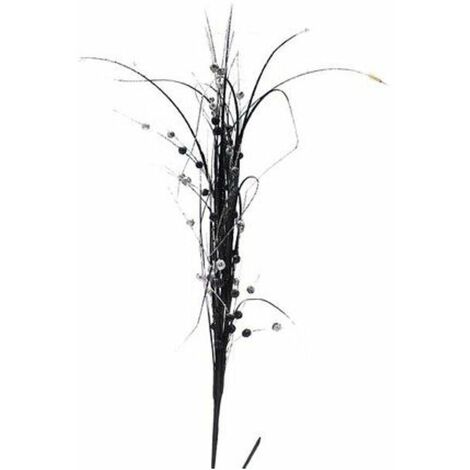 Ramo natalizio con sfere 82 cm - colore nero - decorazione addobbo natale