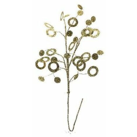 Ramo natalizio decorato - colore oro - decorazione addobbo natale