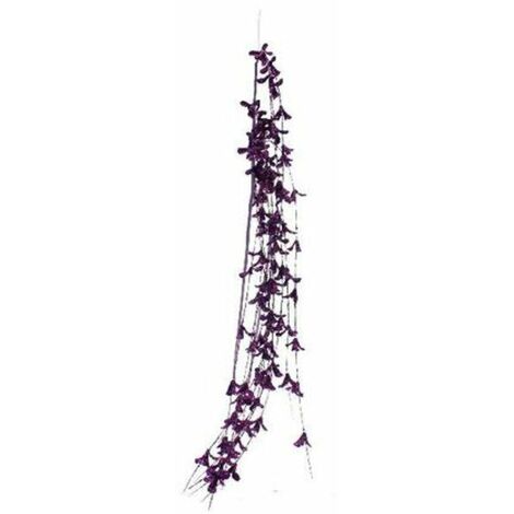 Ramo natalizio decorato - colore viola - decorazione addobbo natale