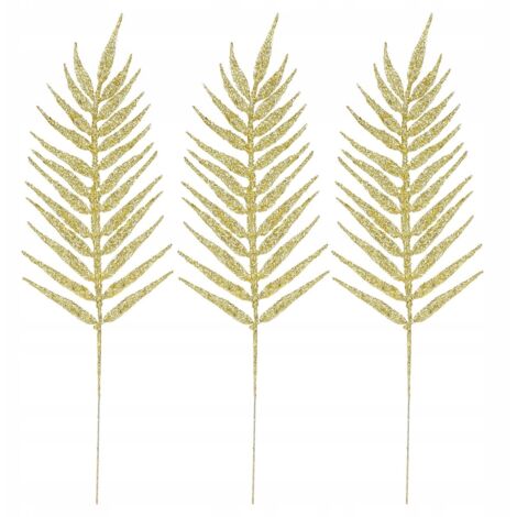 RAMO PER ALBERO DI NATALE 43 CM DECORATIVO ORNAMENTALE ADDOBBO FOGLIA ARTIFICIALE ORO