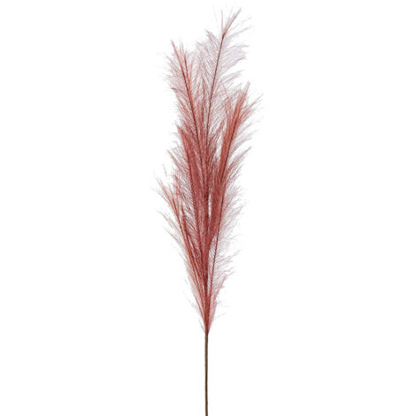 Ramo Rosa con Piume "Pampa" decorazione natalizia per arredamento h 100 cm -Rosa Copper