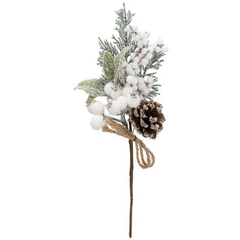 Ramo soggetto bacche bianche 24 cm - Feeric lights & christmas
