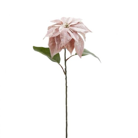 Ramo stella di natale In Velluto Pink H71 Cm addobbi natalizi albero