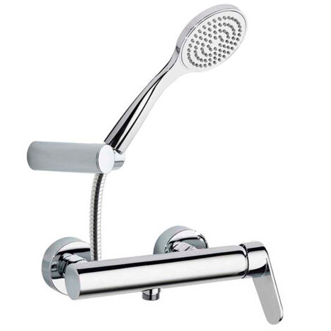 Ramon Soler - Conjunto Grifo Ducha Monomando Cromado con Sistema S2 de Ahorro de Agua con Accesorios Serie Alexia