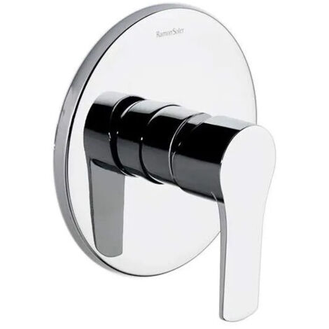 Ramon Soler - Grifo de Ducha Monomando Empotrado de 1 Vía Cromado con Sistema S2 de Ahorro de Agua Serie Titanium