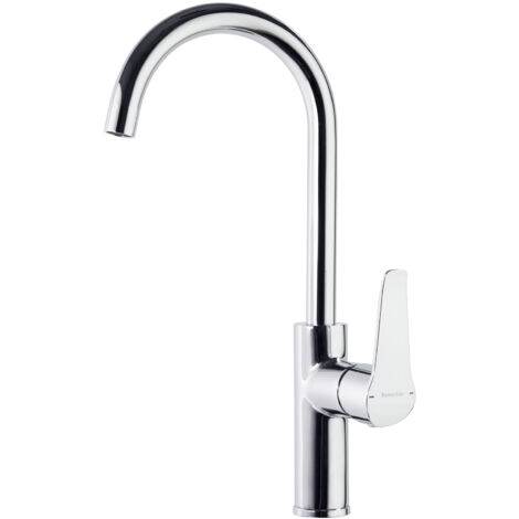 Ramon Soler - Grifo de Fregadero de Cocina Monomando con Caño Alto Cromado con Sistema S2 de Ahorro de Agua Serie Ypsilon Plus