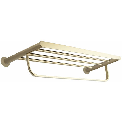 Ramon Soler - Toallero de Pared para Baño de 646mm Inox Oro Cepillado