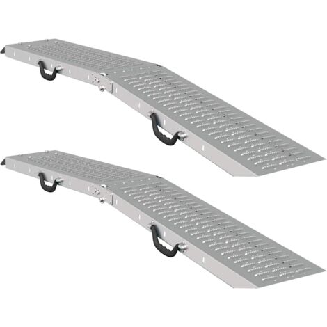 Ramp de Chargement 2 pcs Argent 166 x 22,5 x 4,5 cm CFW70373