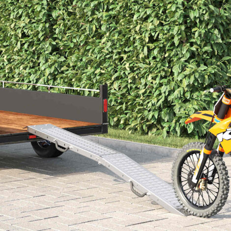 Ramp de Chargement Argent 185 x 22,5 x 4,5 cm Acier galvanisé vidaXL