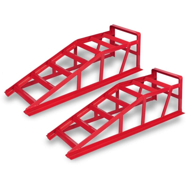 

vidaXL Rampa para coches 2 unidades - Plateado