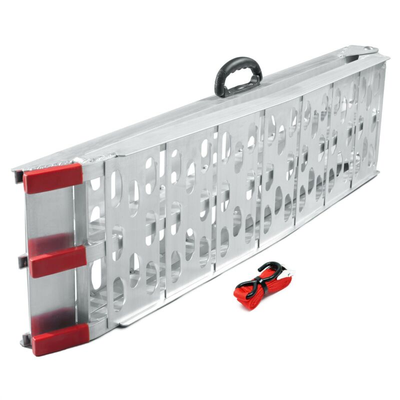 Image of Helloshop26 - Rampa di carico pieghevole 226 cm 340 kg rampa di accesso per quad moto atv in alluminio 160002134