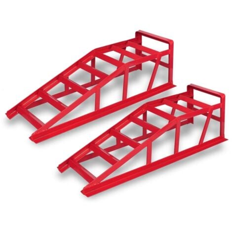 Arebos Rampa de Acceso para Vehículos, Plataforma de elevación, Rampa  Jack de Carga, Rampa de Taller, Elevador Gato hidráulico, Set de 2, Altura Ajustable