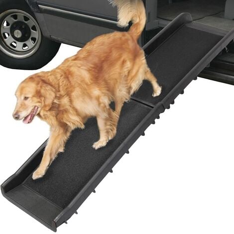 vidaXL Rampa plegable para perros plástico negro 153x40x12,5 cm